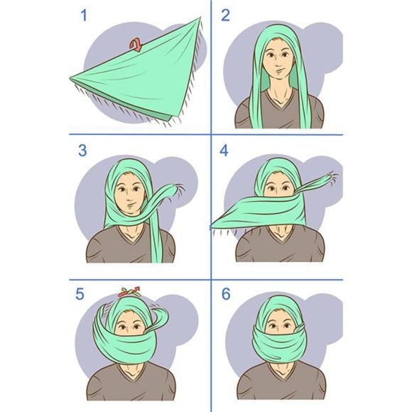 Mens Cotton Shemagh Tactical Desert Scarf Wrap Paintball Halloween - Picture 5 of 6